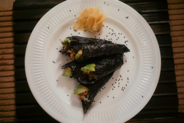 Spicy Tuna Temaki (Spicy Tuna Hand Rolls)