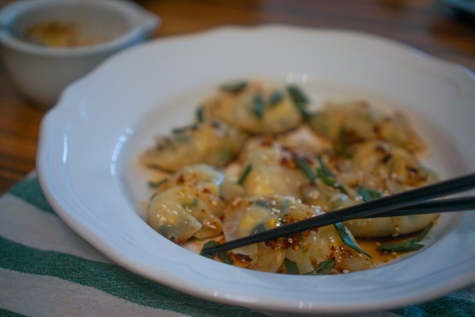 My Favorite Egg and Scallion Vegetarian Dumplings