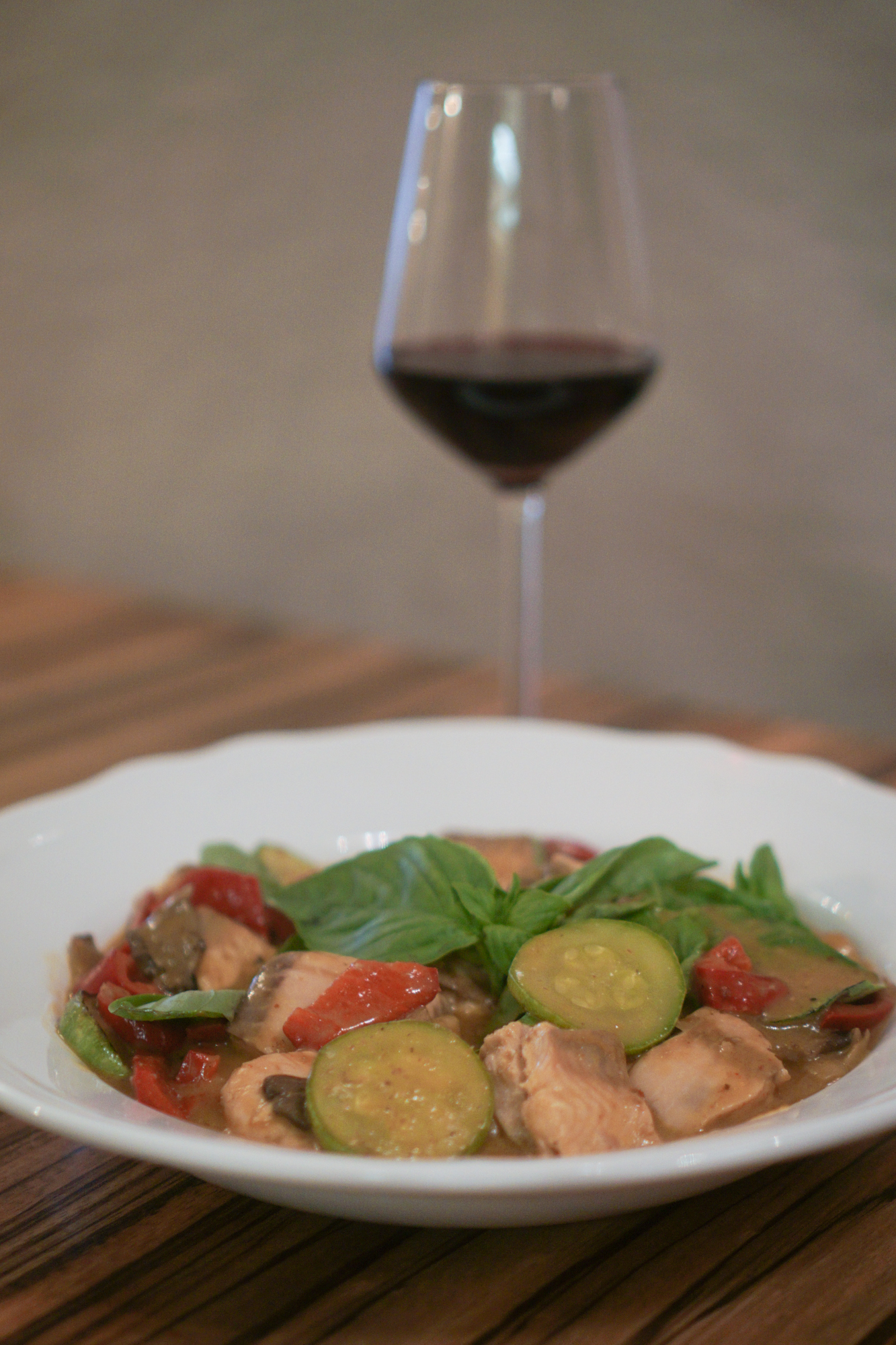 20-Minute Thai Red Salmon Curry with Basil