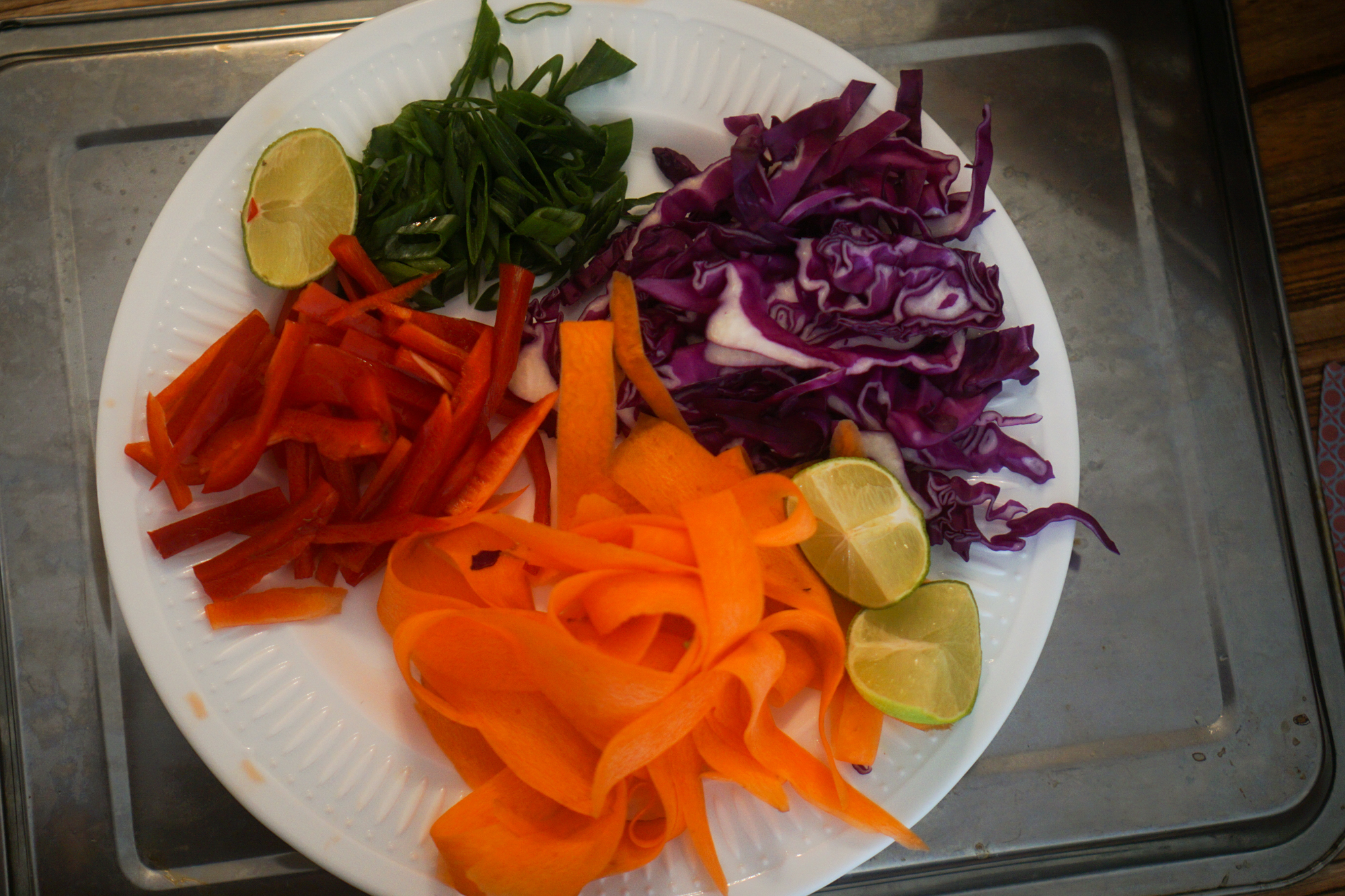 Rainbow Vegan Soba Noodle Salad with Peanut Dressing
