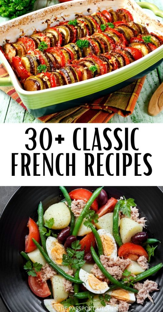 Want to cook like you're French? These classic French recipes, from ratatouille to bouef bourgignon to salade nicoise to steak frites, will help you master French cuisine standards. These are the best French appetizers, French salads, French main dishes, French dinners, and French sandwiches -- perfect for any French food lover!