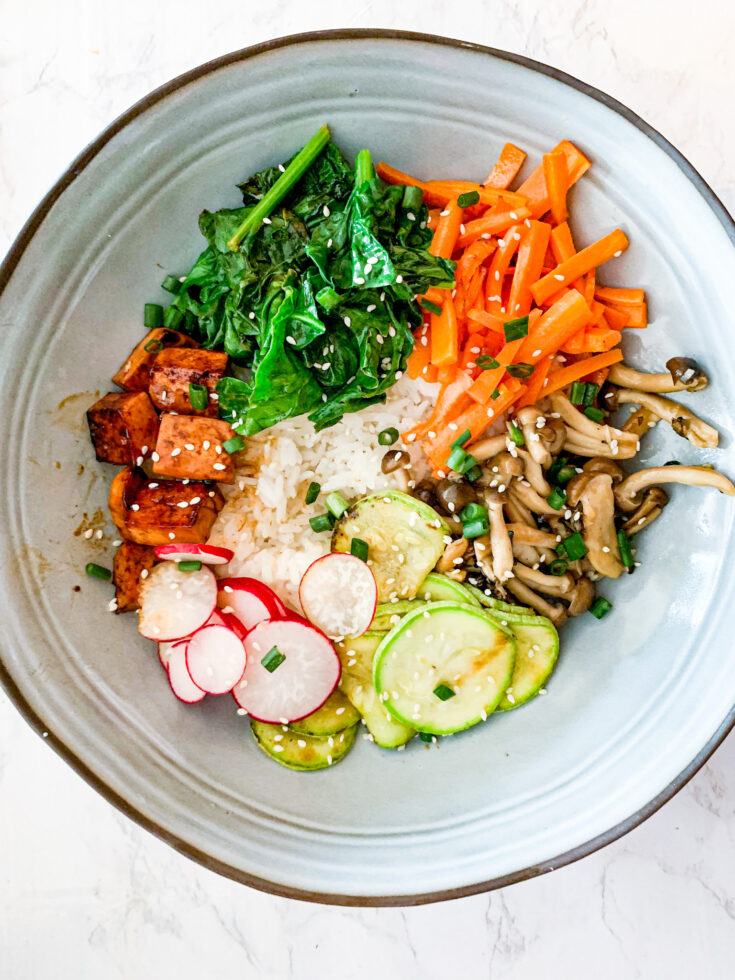 Vegan Bibimbap with Tofu