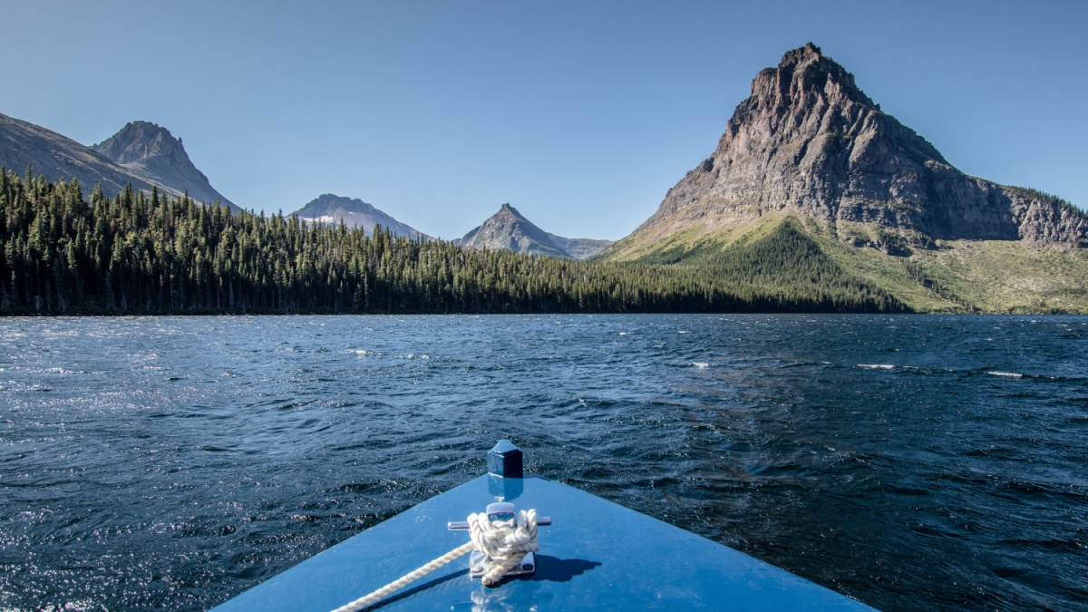 Two Medicine Lake near Glacier National Park, Montana.