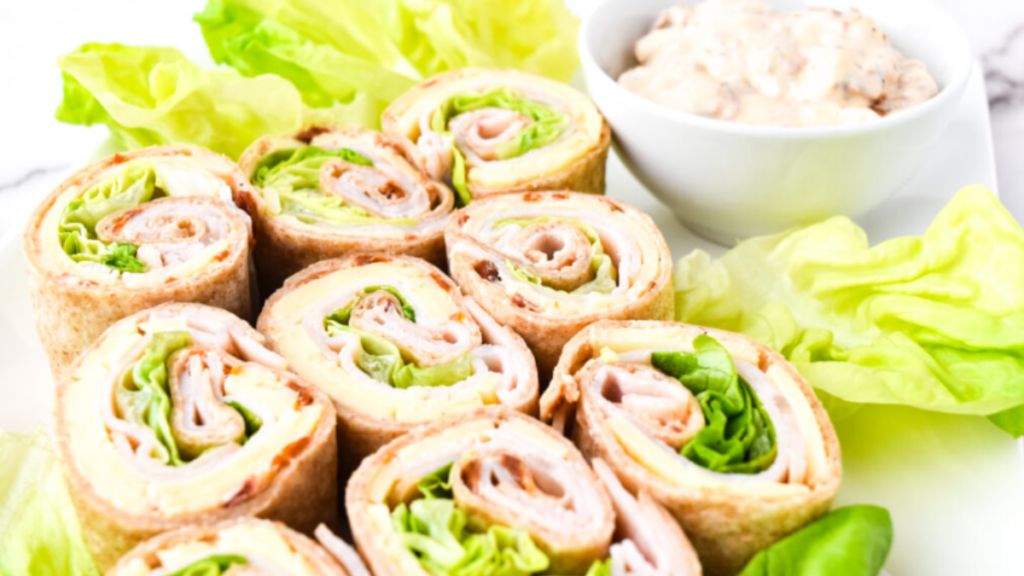 Pinwheel Sandwiches With Sun-Dried Tomato and Turkey