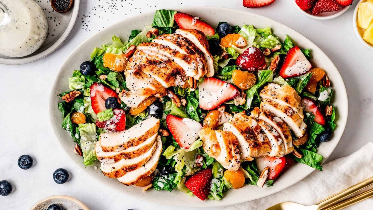 Copycat Panera Bread Strawberry Poppyseed Salad.