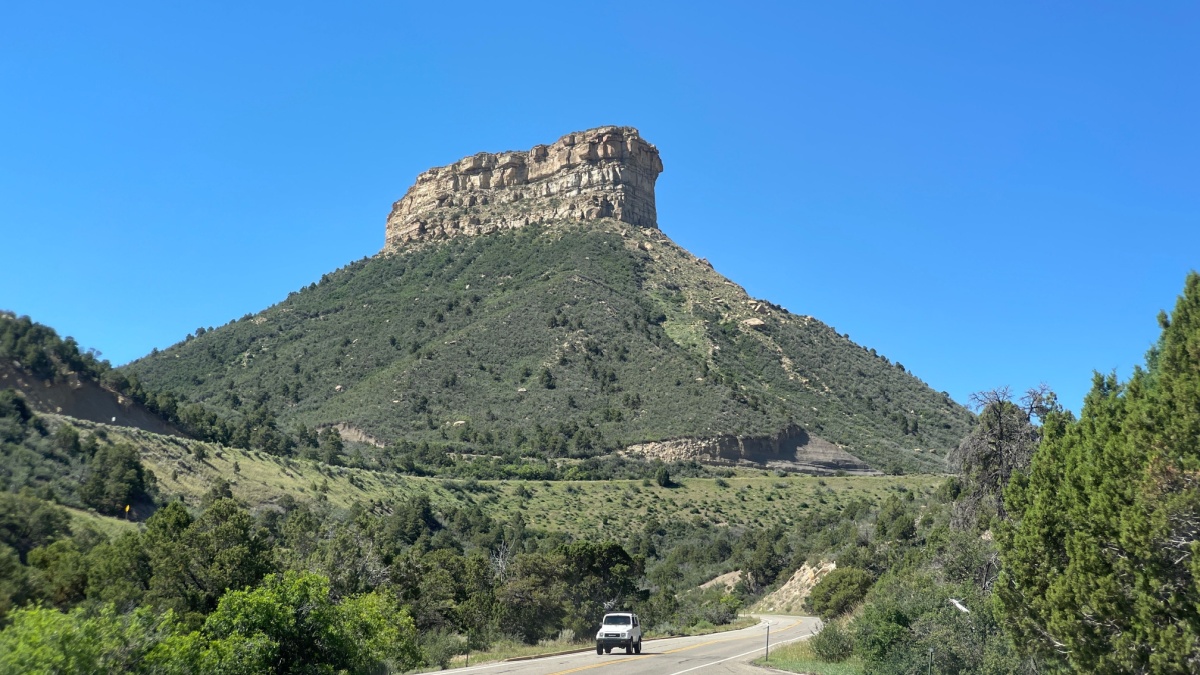 Entrance to Mesa Verde National Park near Cortez Colorado.