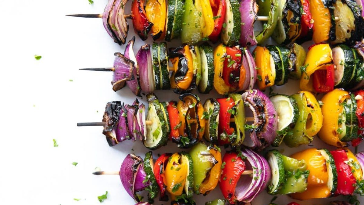 Easy Grilled Veggie Skewers.
