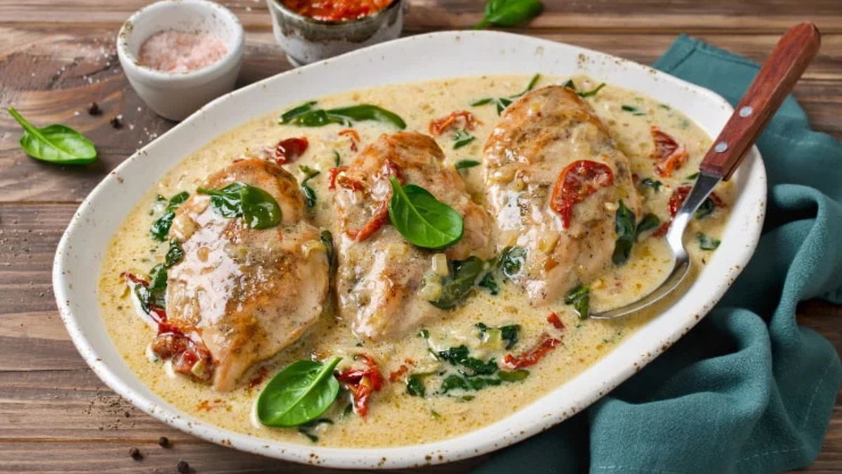 Lemon Spinach Chicken Recipe.