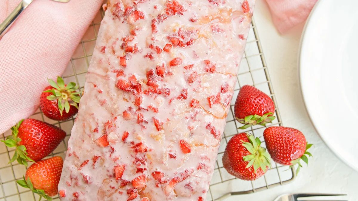 Strawberry Pound Cake.