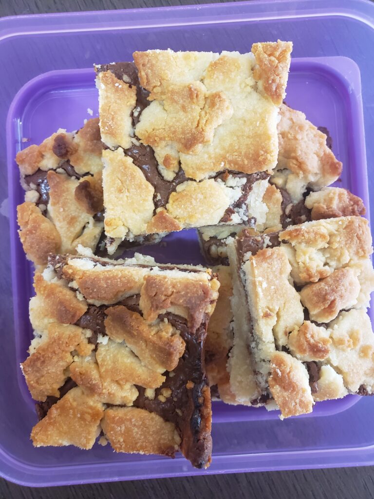 Hazelnut Cake Bars.