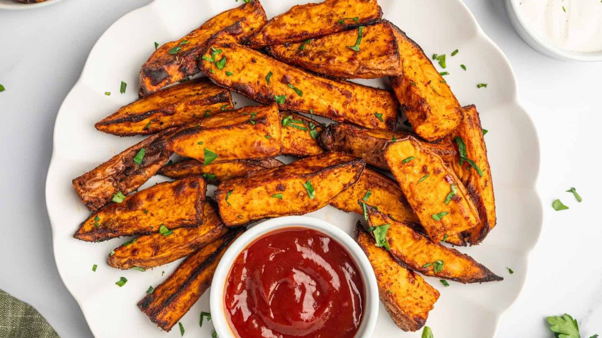 Air Fryer Sweet Potato Wedges.