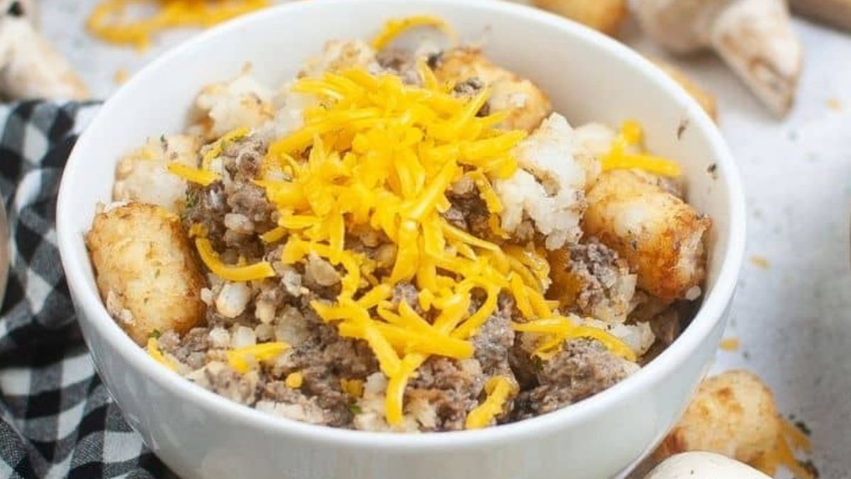 Air Fryer Tater Tot Casserole.