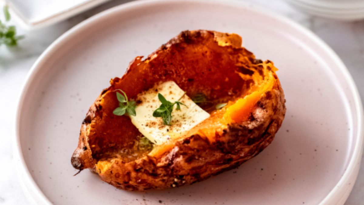 Air Fryer Whole Roasted Sweet Potatoes.
