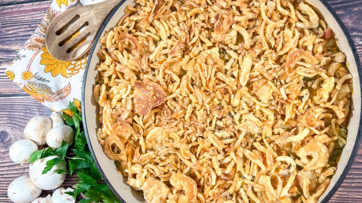 Bacon Green Bean Casserole.