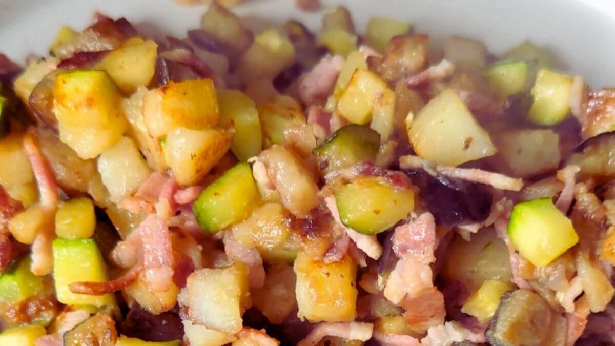 Bacon and Zucchini Hash.