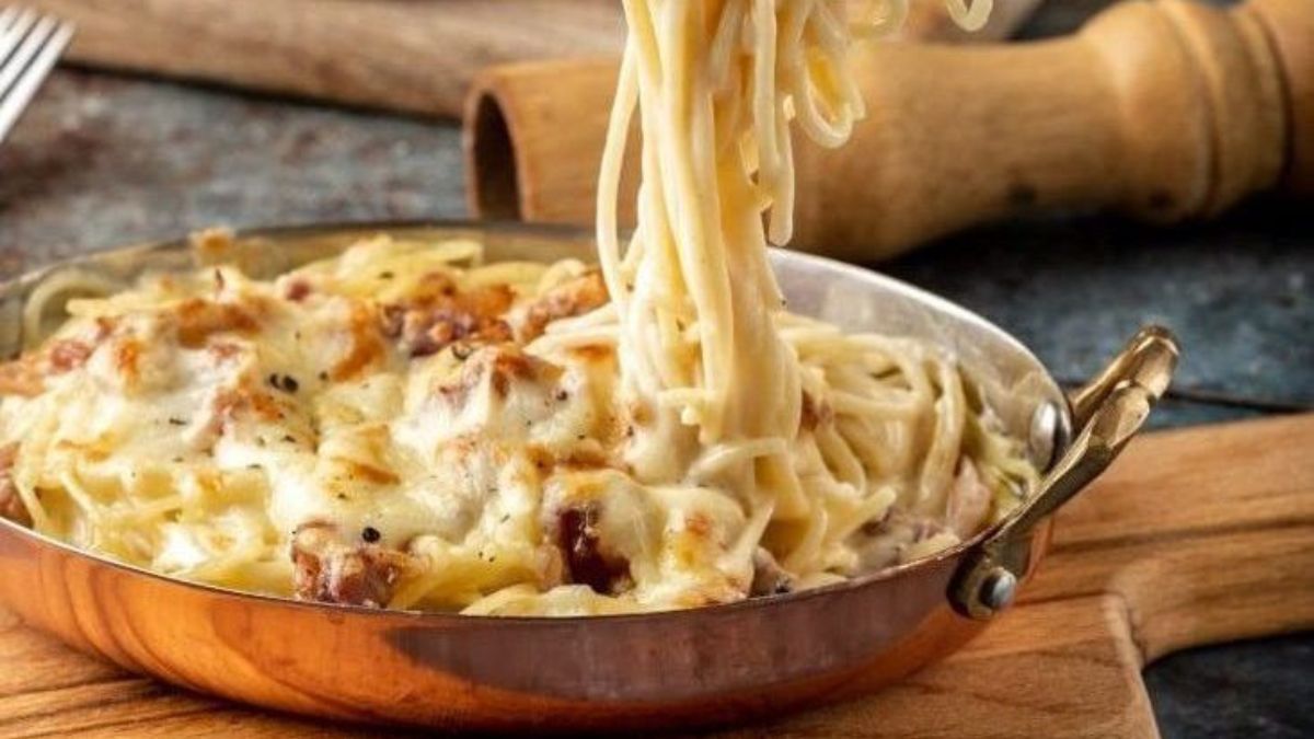 Baked Spaghetti Carbonara.