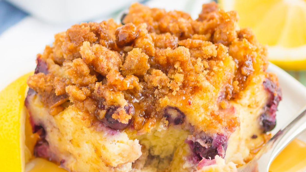 Blueberry Lemon French Toast Bake.
