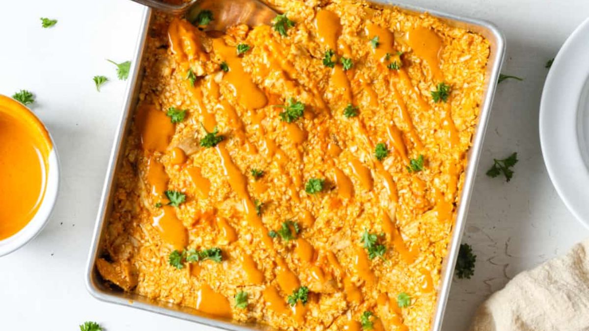 Buffalo Chicken Casserole.