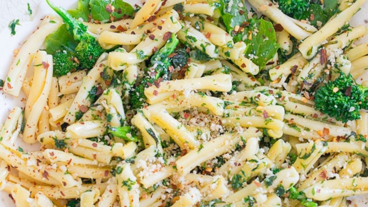 Casarecce Pasta Recipe with Buttery Herb Sauce.