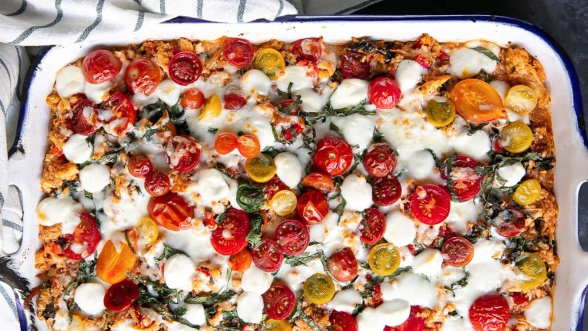 Cheesy Chicken Caprese Casserole Recipe (Low Carb + Gluten-Free).