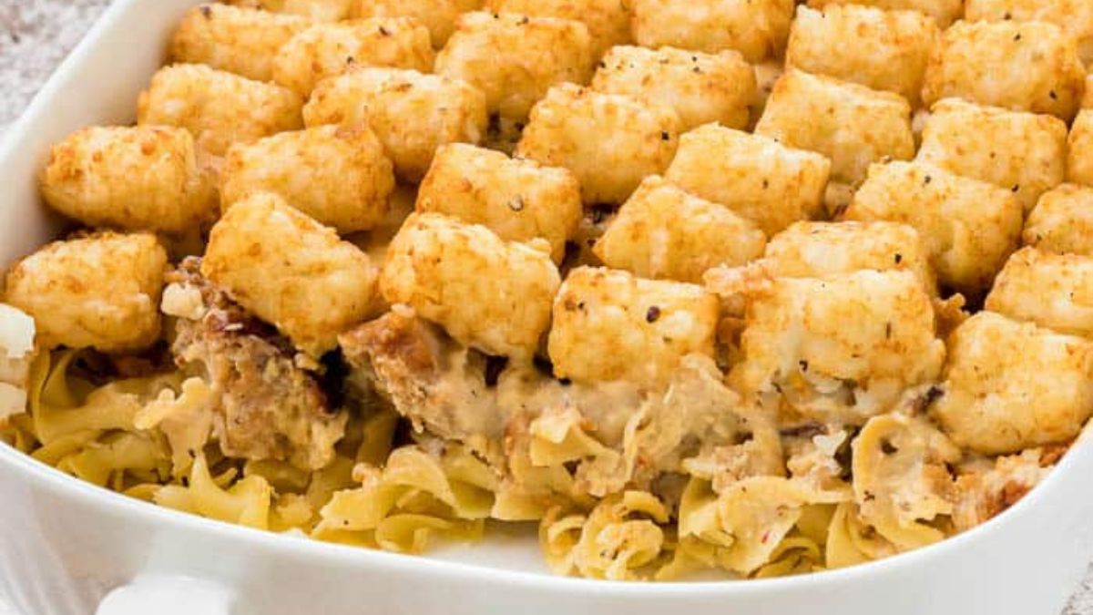 Chicken Bacon Ranch Tater Tot Casserole.