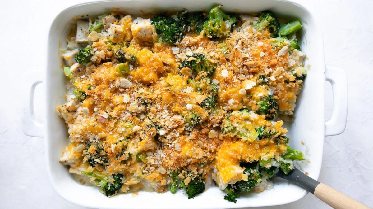 Chicken Broccoli Rice Casserole.