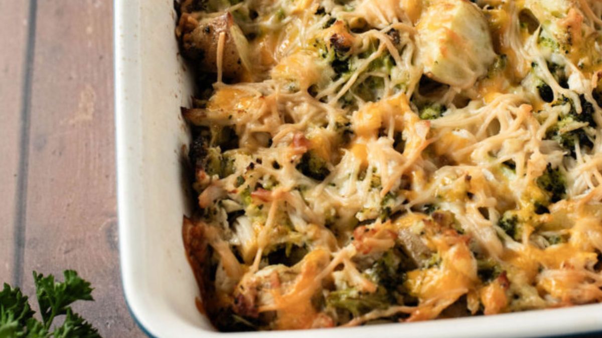 Chicken, Broccoli, and Potato Casserole.