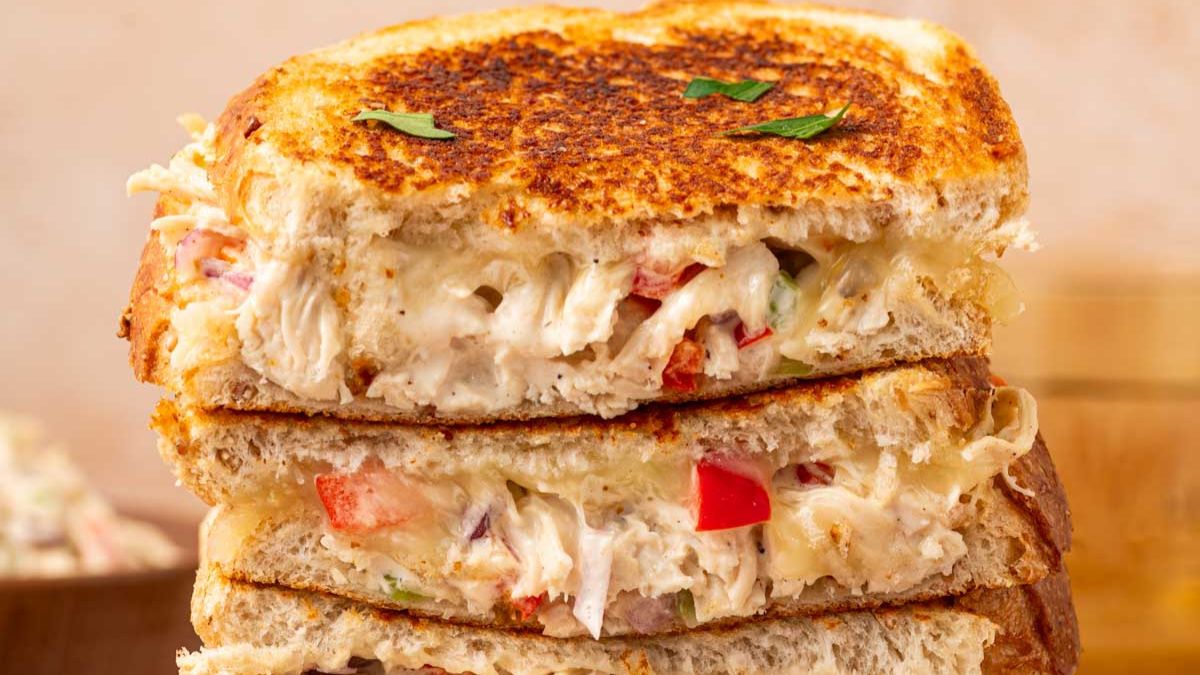 Chicken Salad Melt Sandwich.