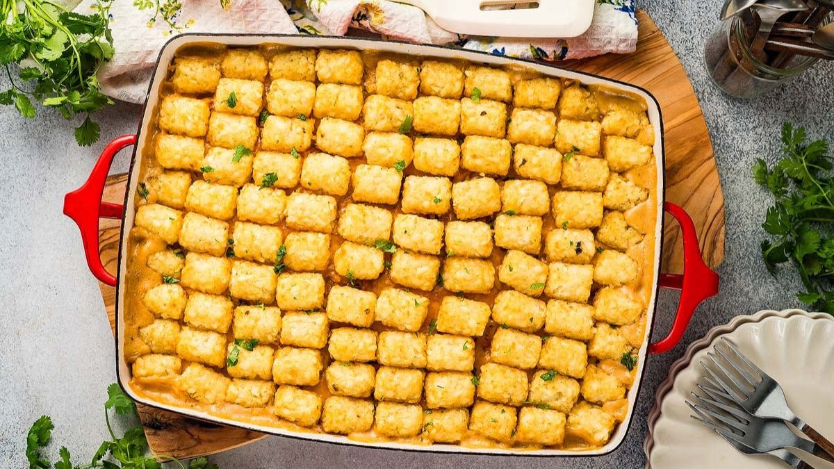 Chicken Tater Tot Casserole.