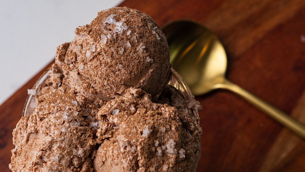 Chocolate Cottage Cheese Ice Cream (high protein).