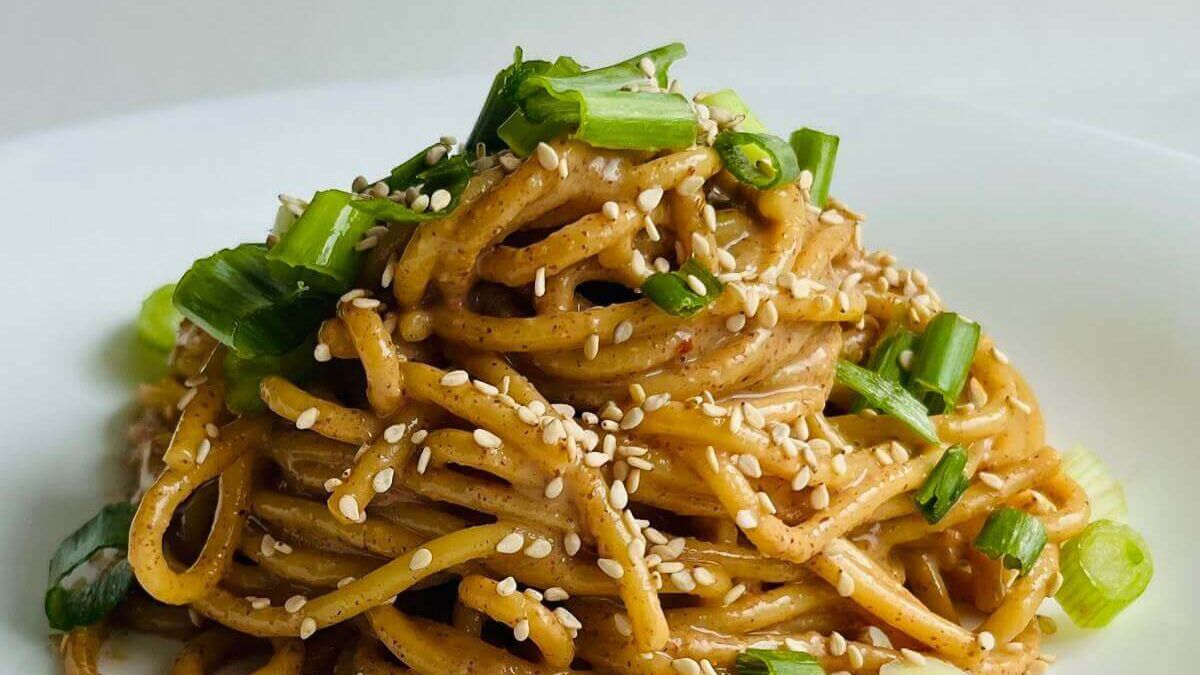 Creamy Almond Butter Noodles.