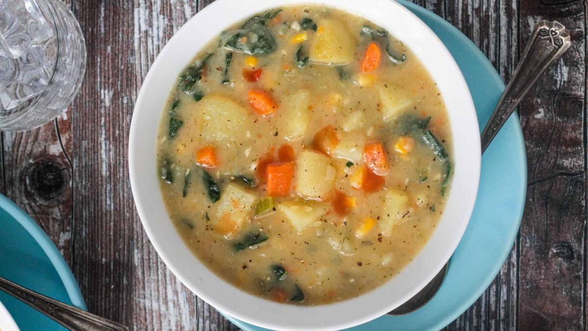 Creamy Vegan Potato Soup.