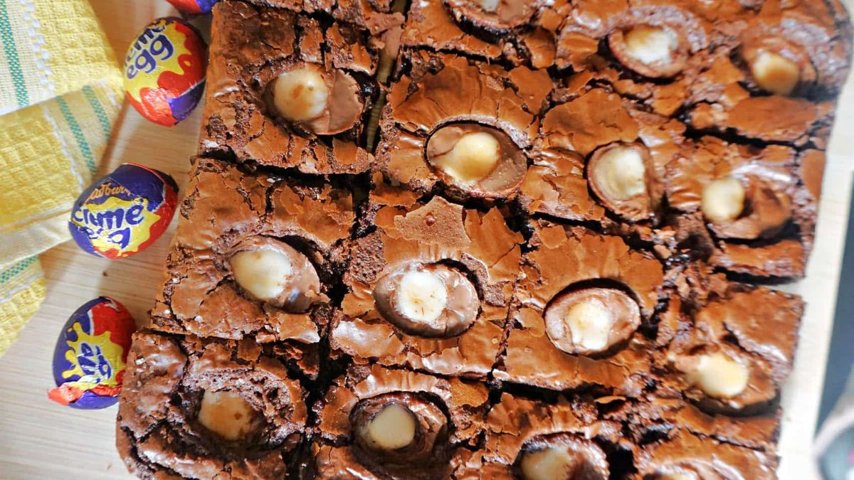 Creme Egg Brownies.