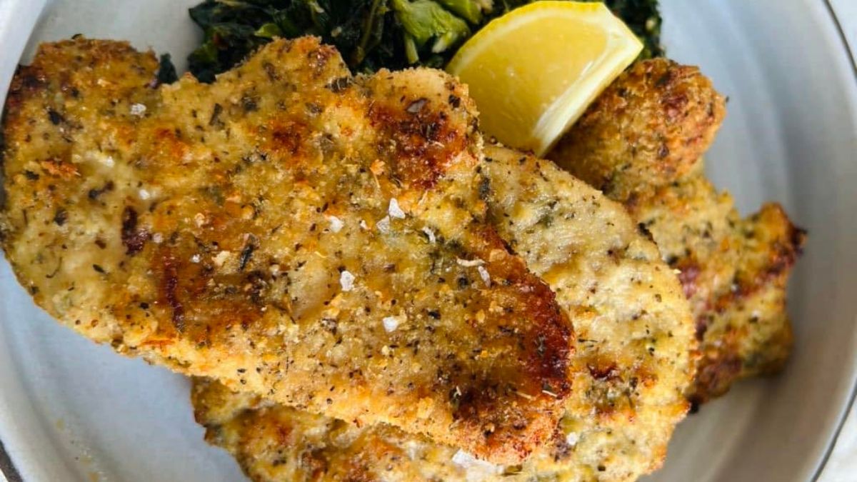 Crispy Baked Chicken Cutlets, Italian-Style.