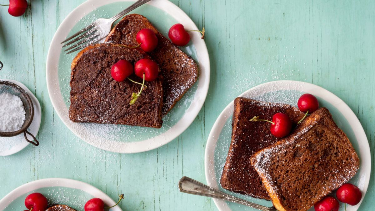 Double-Dipped Chocolate Brioche French Toast Recipe.