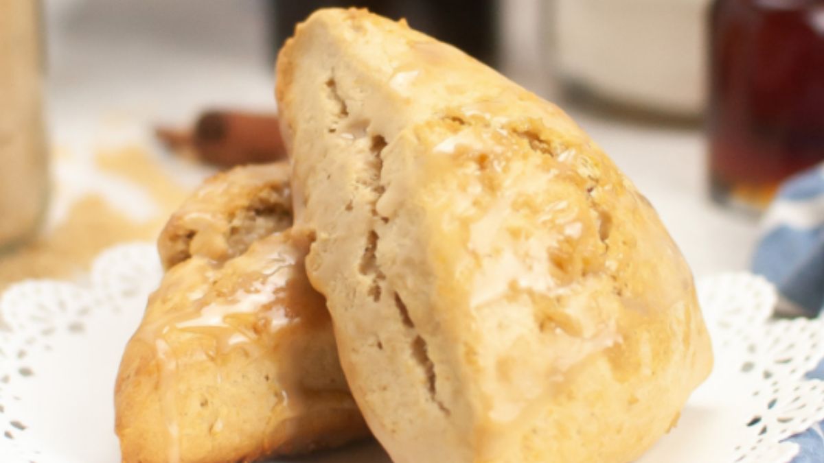 Easy Cinnamon Scones with Maple Glaze (Bakery Worthy).