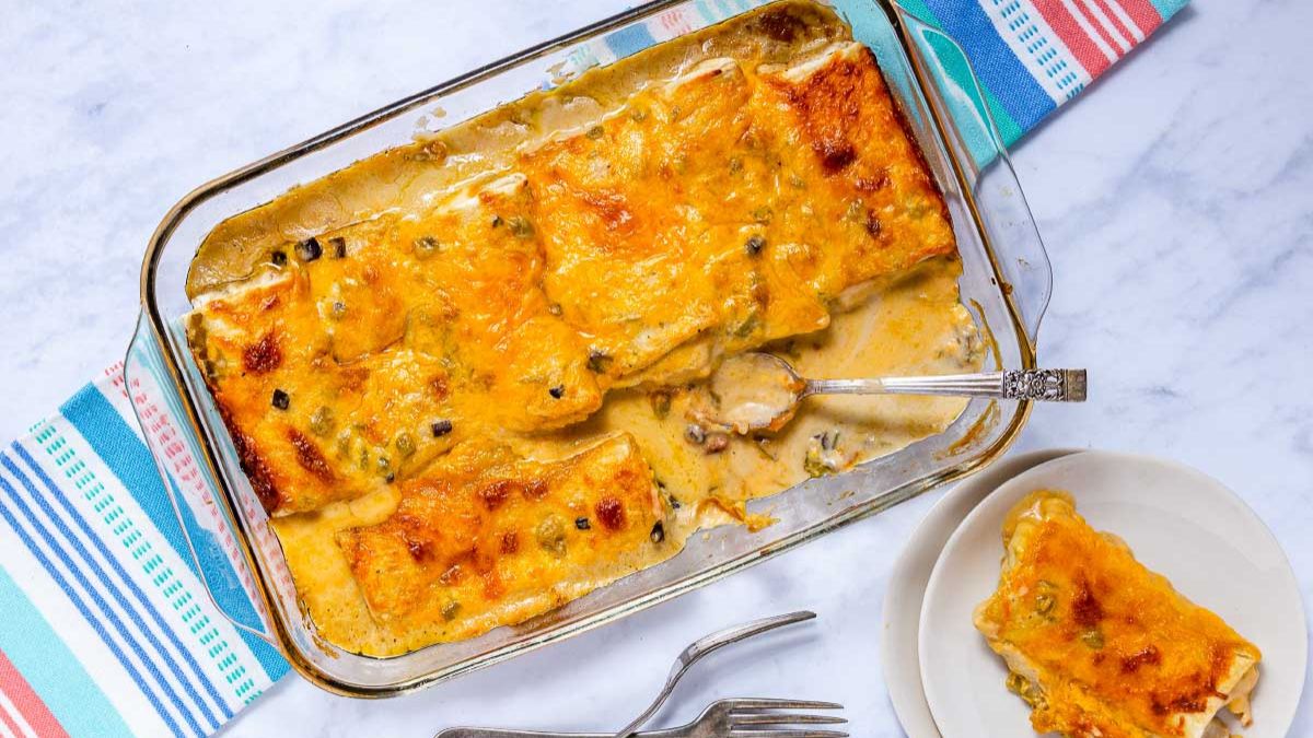 Easy Frozen Burrito Casserole (5 ingredients).