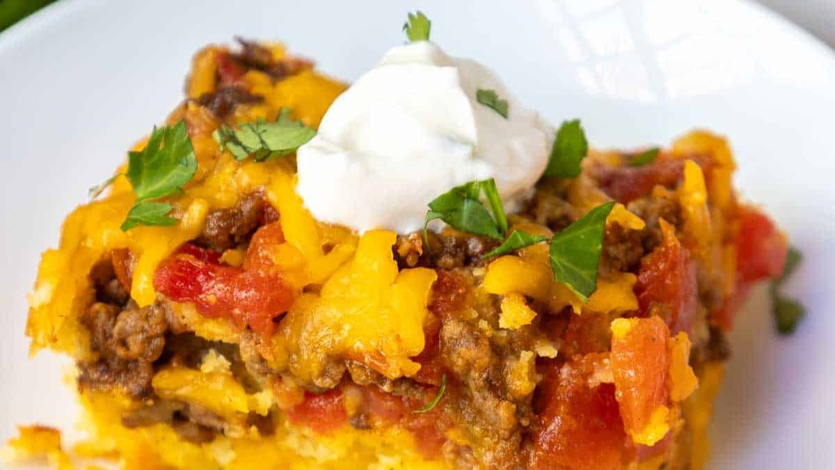Easy Mexican Cornbread Casserole.