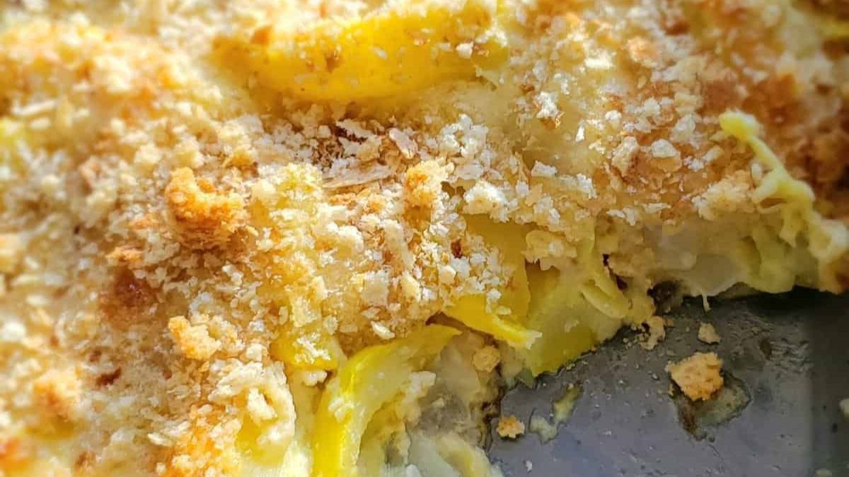 Easy Yellow Squash Casserole.