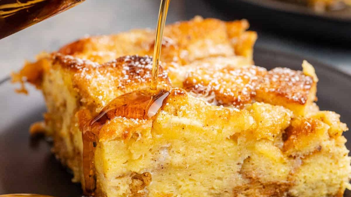Eggnog French Toast Bake.