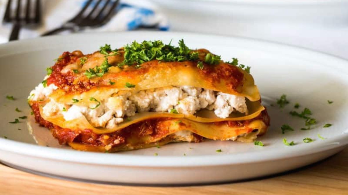Electric Skillet Lasagna.