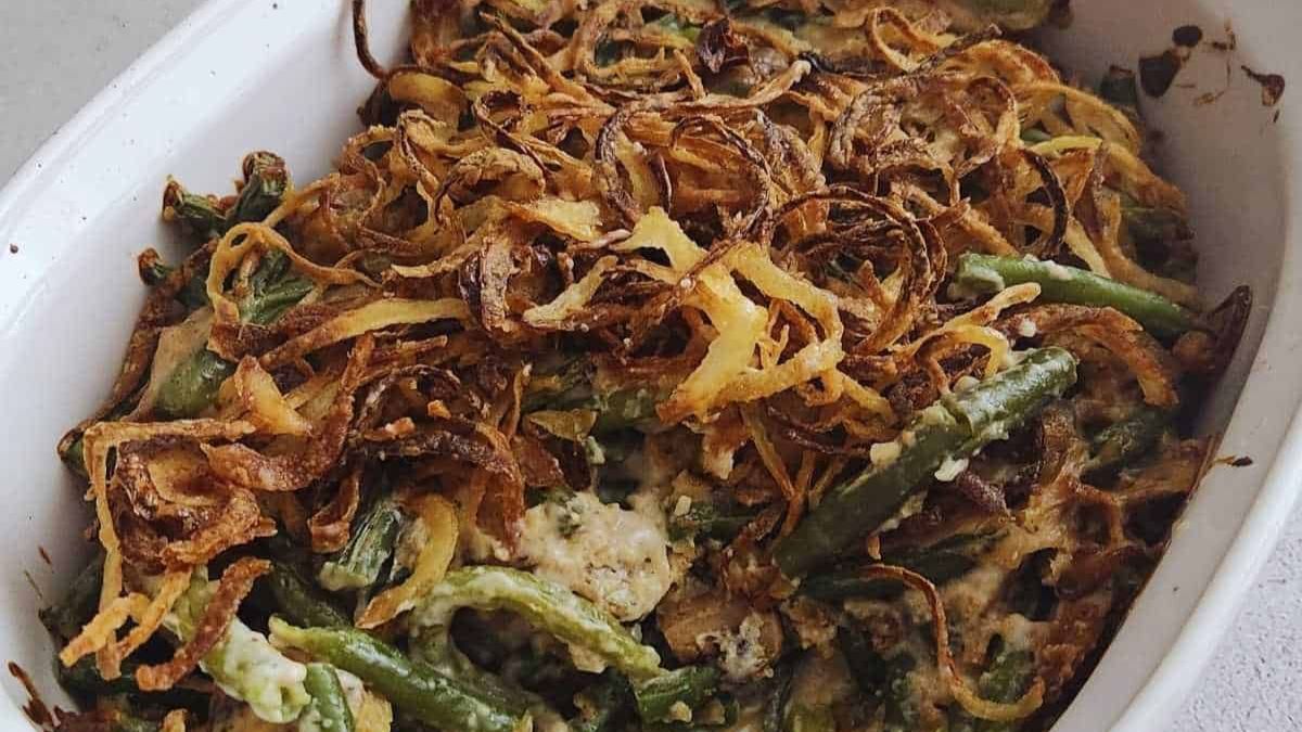 Fresh Green Bean Casserole From Scratch.