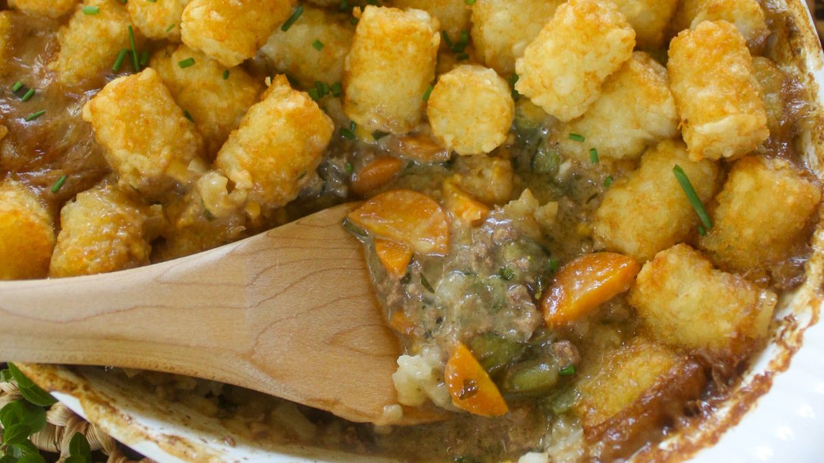 Garden Harvest Tater Tot Casserole.