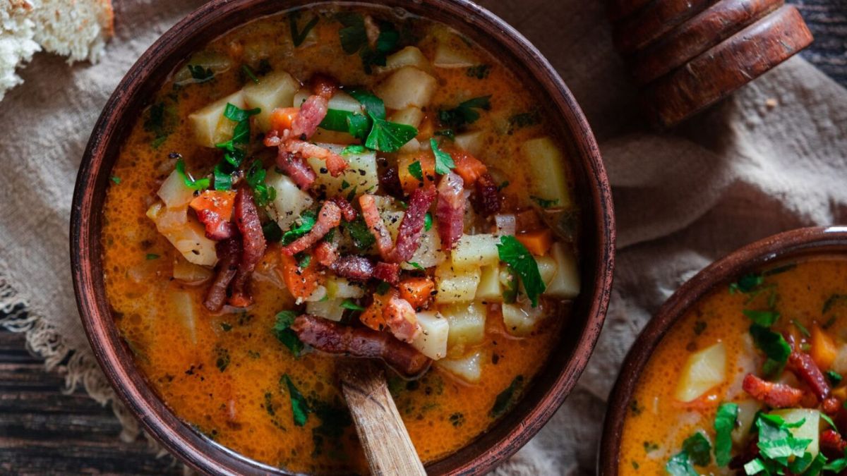 German Potato Soup (Kartoffelsuppe).