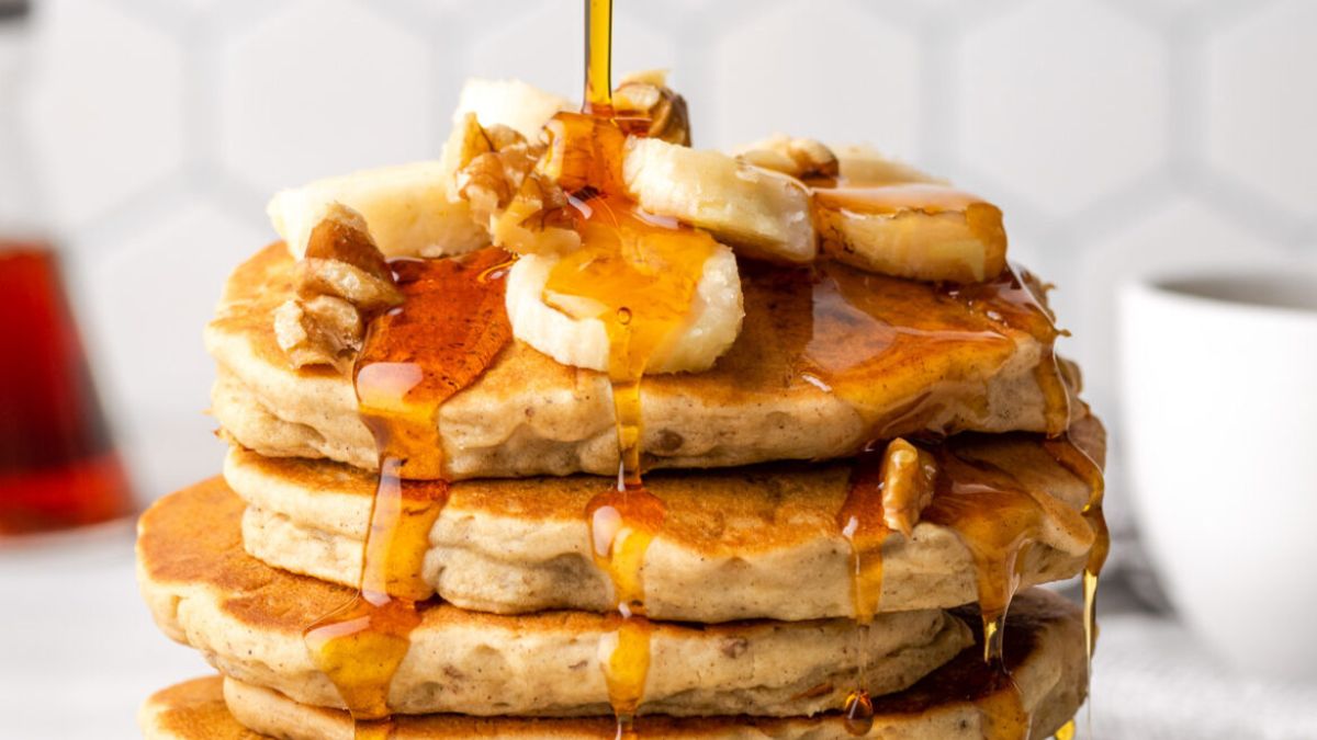 Gluten Free Banana Pancakes.
