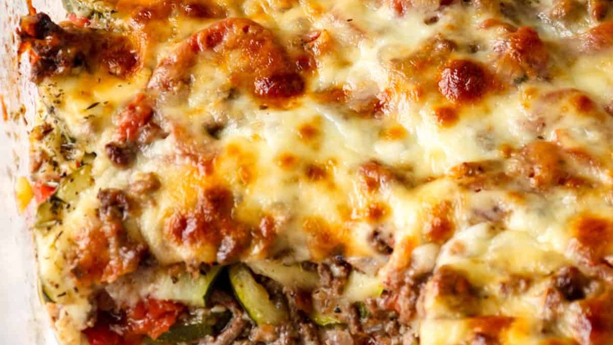 Ground Beef Zucchini Casserole.