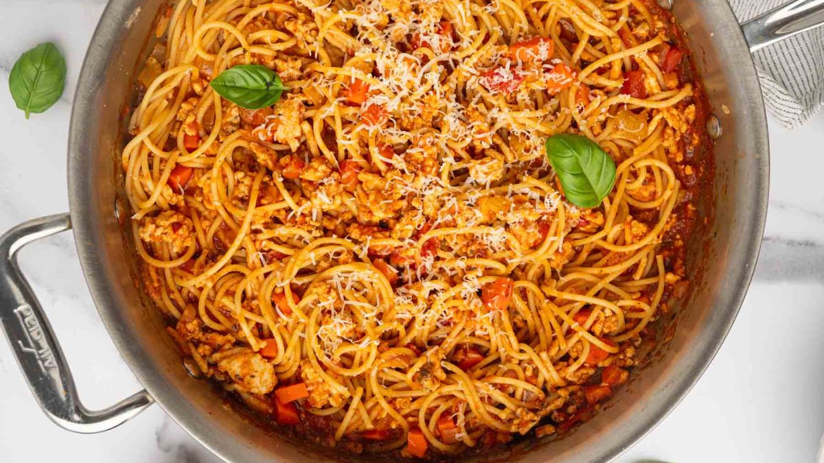 Ground Chicken Spaghett.