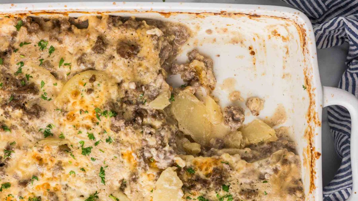 Hamburger Potato Stroganoff Dinner (Without Cream Soup).
