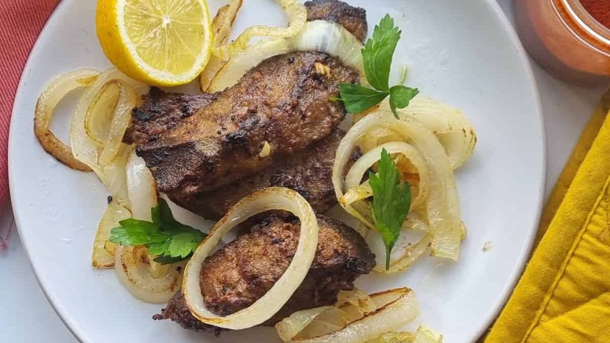 Healthy Beef Liver With Onions.