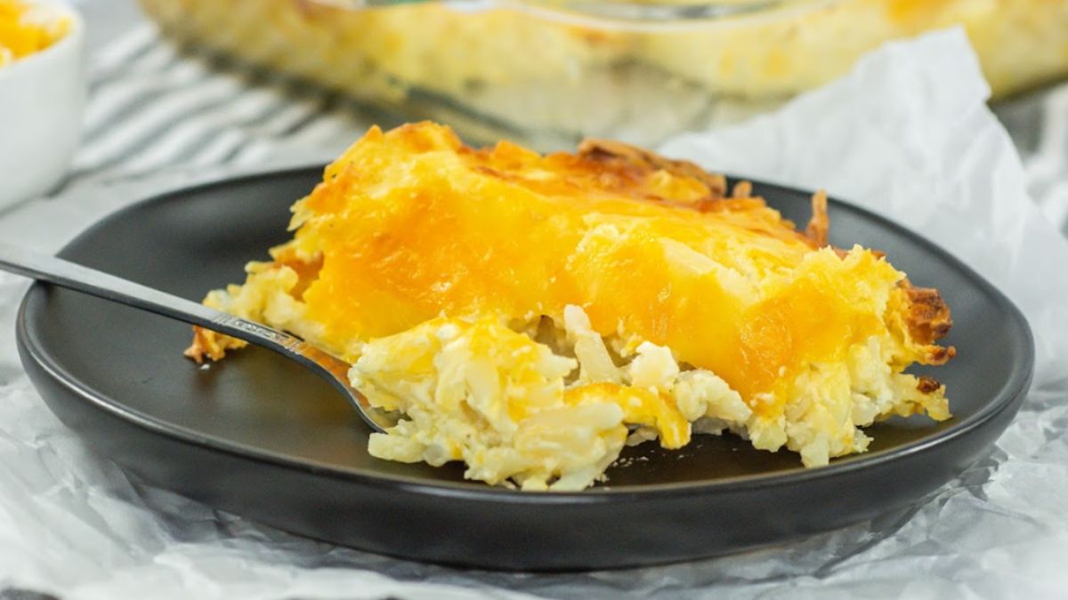 Homemade Copycat Cracker Barrel Hashbrown Casserole Recipe.